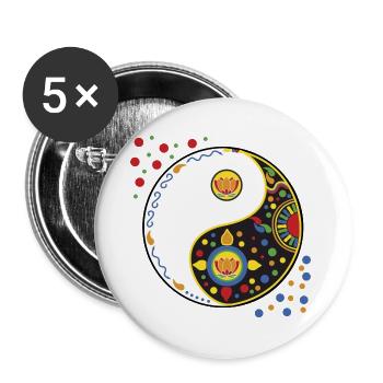 tao bunt - Buttons groß 56 mm (5er Pack) - Weiß - Vorne