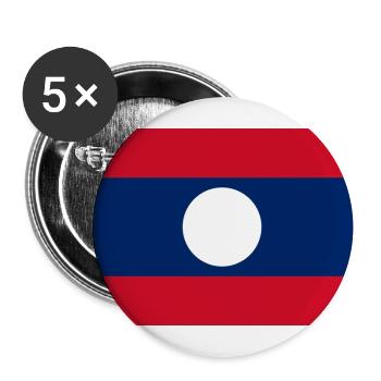 Laos - Buttons groß 56 mm (5er Pack) - Weiß - Vorne