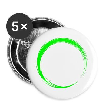 Kreis Symbol Form - Buttons groß 56 mm (5er Pack) - Weiß - Vorne