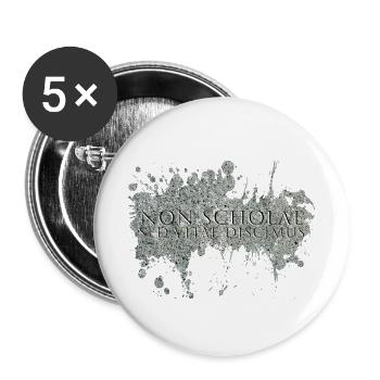 non scholae sed vitae discimus - Buttons groß 56 mm (5er Pack) - Weiß - Vorne