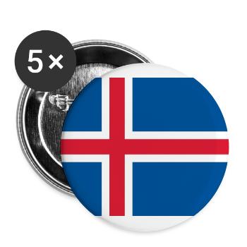 Island - Buttons groß 56 mm (5er Pack) - Weiß - Vorne