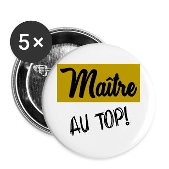 MEISTER - Buttons groß 56 mm (5er Pack) - Weiß - Vorne