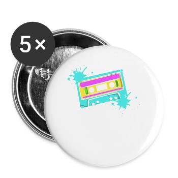 Kassette - Buttons groß 56 mm (5er Pack) - Weiß - Vorne