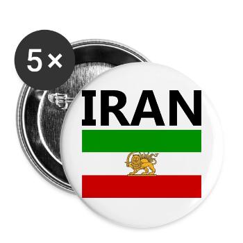 Iran Revolution | Women. Life. Freedom | Iran flag - Buttons groß 56 mm (5er Pack) - Weiß - Vorne