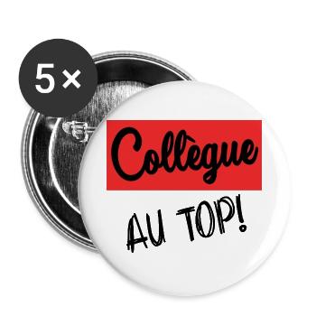 COLLEAGUE. START. RETIREMENT. EMPLOYMENT. HUMOR - Buttons large 2.2''/56 mm (5-pack) - white - Front