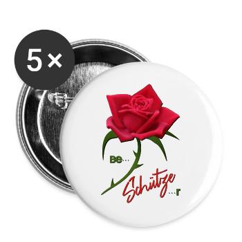Schütze Rose Beschützer Sternzeichen Schütze - Buttons groß 56 mm (5er Pack) - Weiß - Vorne
