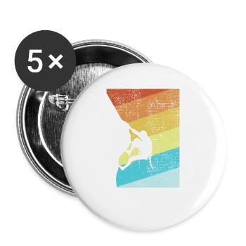 Rock Climbing - Buttons groß 56 mm (5er Pack) - Weiß - Vorne