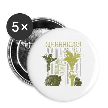 Gewürzduftender Souk Marrakesch - Buttons groß 56 mm (5er Pack) - Weiß - Vorne