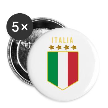 Italien Jersey FORZA AZZURI 2021 - Buttons groß 56 mm (5er Pack) - Weiß - Vorne