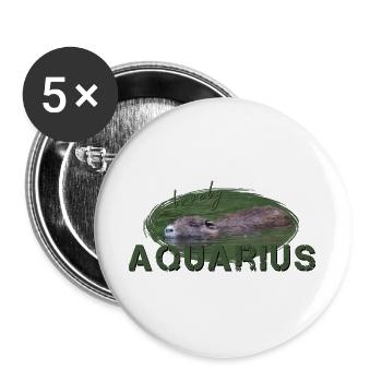 Wassermann Sternzeichen Wassermann Aquarius - Buttons groß 56 mm (5er Pack) - Weiß - Vorne