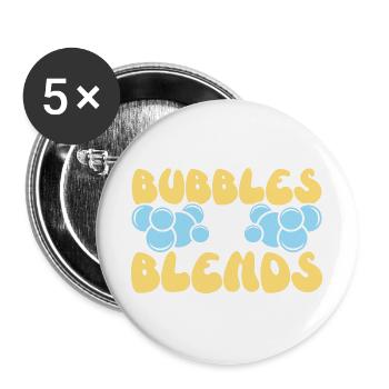 Bubbles & Blends Handgemachte Seife Einseifen Seif - Buttons groß 56 mm (5er Pack) - Weiß - Vorne