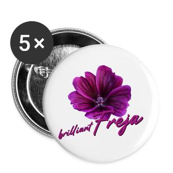 Freja Geburtstag Freja - Buttons groß 56 mm (5er Pack) - Weiß - Vorne