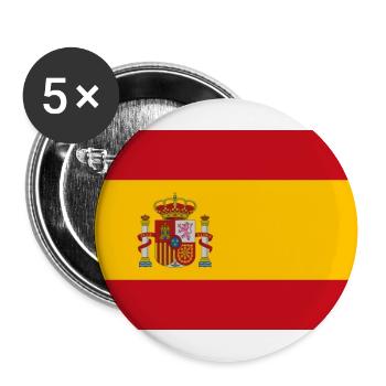 Spanien - Buttons groß 56 mm (5er Pack) - Weiß - Vorne