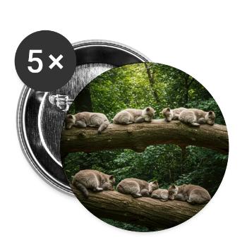Meeresrauschen Naturkulisse T-Shirt - Buttons groß 56 mm (5er Pack) - Weiß - Vorne