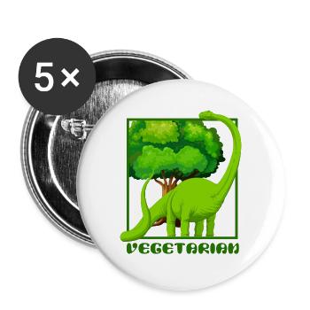 Dinosaurier Brachiosaurus - Buttons groß 56 mm (5er Pack) - Weiß - Vorne