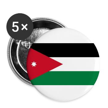 Jordanien - Buttons groß 56 mm (5er Pack) - Weiß - Vorne