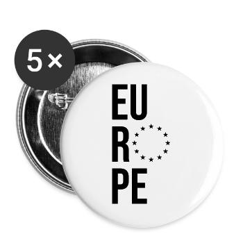Europe - Stars - Buttons groß 56 mm (5er Pack) - Weiß - Vorne