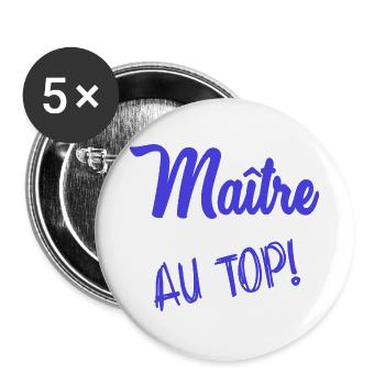MEISTER. MEISTER. HUMOR - Buttons groß 56 mm (5er Pack) - Weiß - Vorne