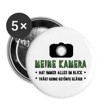 Fotograf fotografieren - Buttons groß 56 mm (5er Pack) - Weiß - Vorne