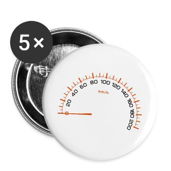 Meter - Buttons groß 56 mm (5er Pack) - Weiß - Vorne