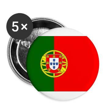 Portugal - Buttons groß 56 mm (5er Pack) - Weiß - Vorne