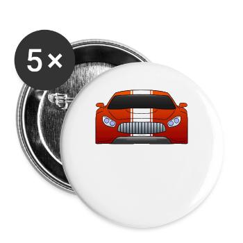Car Auto - Buttons groß 56 mm (5er Pack) - Weiß - Vorne