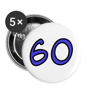 JAHRESTAG. ALLES GUTE ZUM GEBURTSTAG. ALLES GUTE ZUM GEBURTSTAG. - Buttons groß 56 mm (5er Pack) - Weiß - Vorne