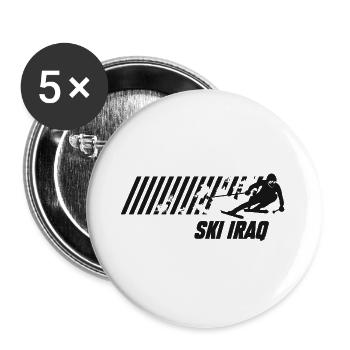 Ski Iraq - Buttons large 2.2''/56 mm (5-pack) - white - Front