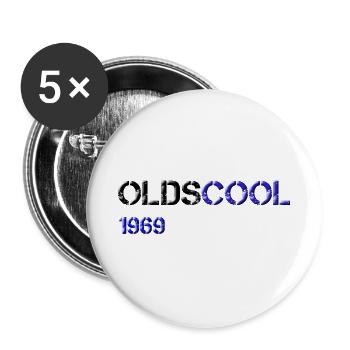 1969 olds cool - Lot de 5 grands badges (56 mm) - blanc - Devant