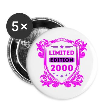 2000 - Buttons groß 56 mm (5er Pack) - Weiß - Vorne