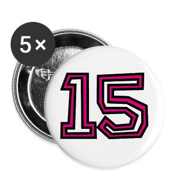 15 - Buttons large 2.2''/56 mm (5-pack) - white - Front