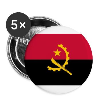 Angola - Buttons groß 56 mm (5er Pack) - Weiß - Vorne