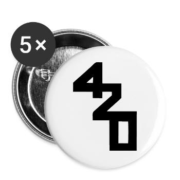 420 Klassenzeichen - Buttons groß 56 mm (5er Pack) - Weiß - Vorne