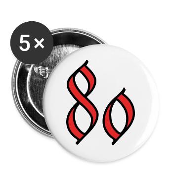 80 - Buttons large 2.2''/56 mm (5-pack) - white - Front