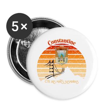 Konstantinische Stadt der Hängebrücken - Buttons groß 56 mm (5er Pack) - Weiß - Vorne