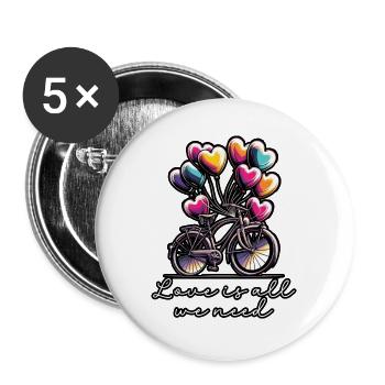 Songtexte Musikliebhaber Songwriter Musikfestival - Buttons groß 56 mm (5er Pack) - Weiß - Vorne