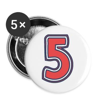 5. 5 YEARS. 5th ANNIVERSARY. 5 YEAR ANNIVERSARY - Buttons large 2.2''/56 mm (5-pack) - white - Front