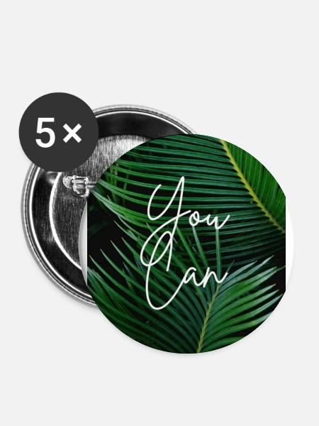 YOU CAN - Buttons groß 56 mm (5er Pack) - Weiß