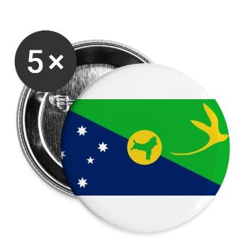 Weihnachtsinseln - Buttons groß 56 mm (5er Pack) - Weiß - Vorne