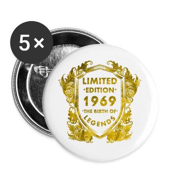 1969 Limitierte Legenden-Auszeichnung - Buttons groß 56 mm (5er Pack) - Weiß - Vorne