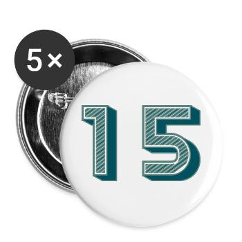 15 - Buttons groß 56 mm (5er Pack) - Weiß - Vorne