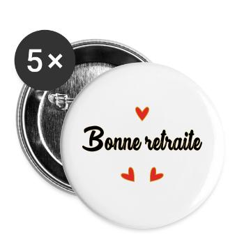 RETIREMENT. RETIREMENT. RETIRED. RETIREMENT - Buttons large 2.2''/56 mm (5-pack) - white - Front