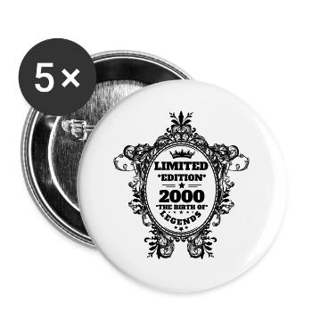 2000 - Buttons groß 56 mm (5er Pack) - Weiß - Vorne