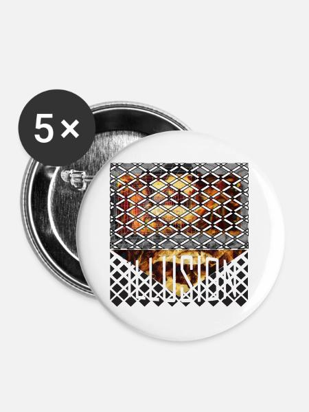 ILLUSION - Buttons groß 56 mm (5er Pack) - Weiß