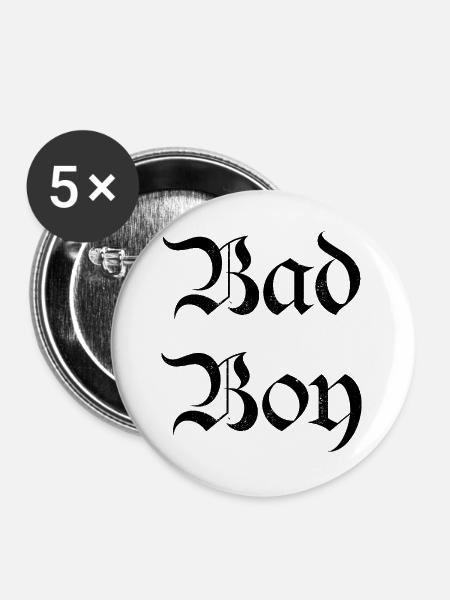 Streetwear - Buttons groß 56 mm (5er Pack) - Weiß