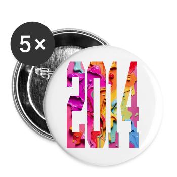 BUNT 12TH BIRTHDAY 2014 - Buttons large 2.2''/56 mm (5-pack) - white - Front