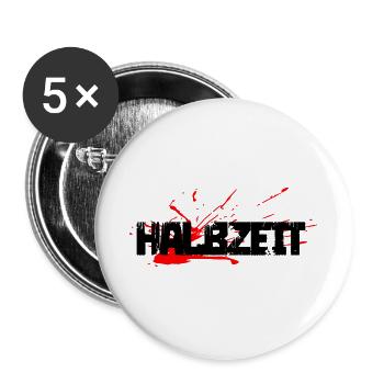 Halbzeit - Buttons groß 56 mm (5er Pack) - Weiß - Vorne