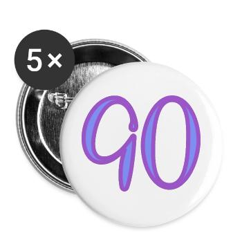 90 - Buttons groß 56 mm (5er Pack) - Weiß - Vorne