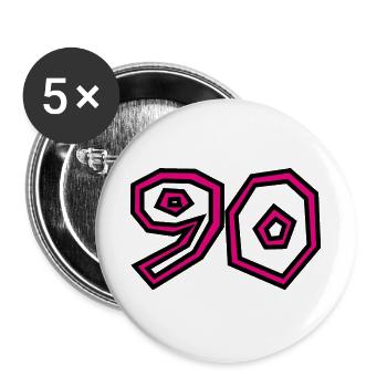 90. 90 YEARS. 90TH ANNIVERSARY. 90TH ANNIVERSARY. - Buttons large 2.2''/56 mm (5-pack) - white - Front