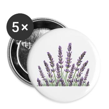 Lavendel Lavendelhalme - Buttons groß 56 mm (5er Pack) - Weiß - Vorne